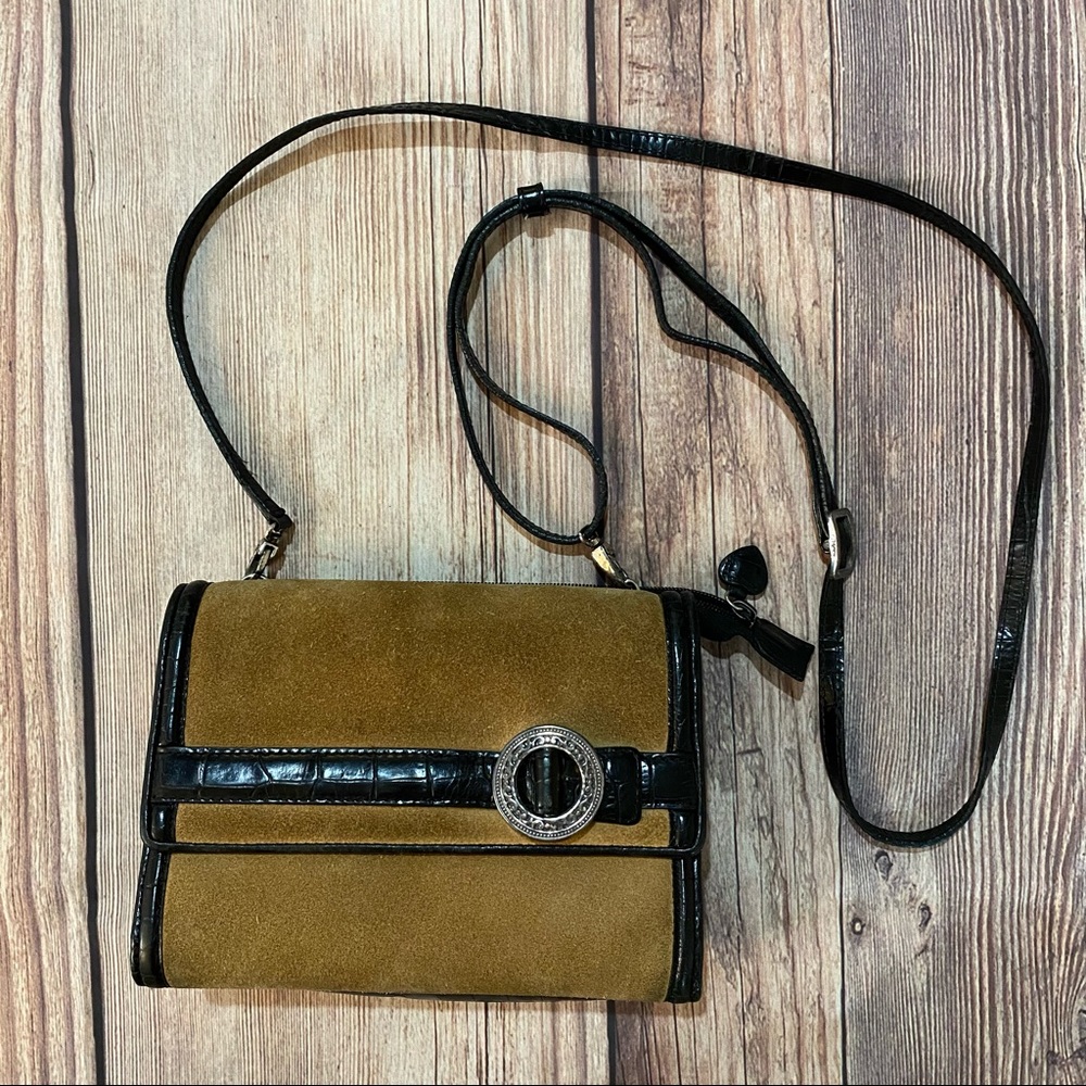 Brighton | Suede Wallet Purse Crossbody Bag